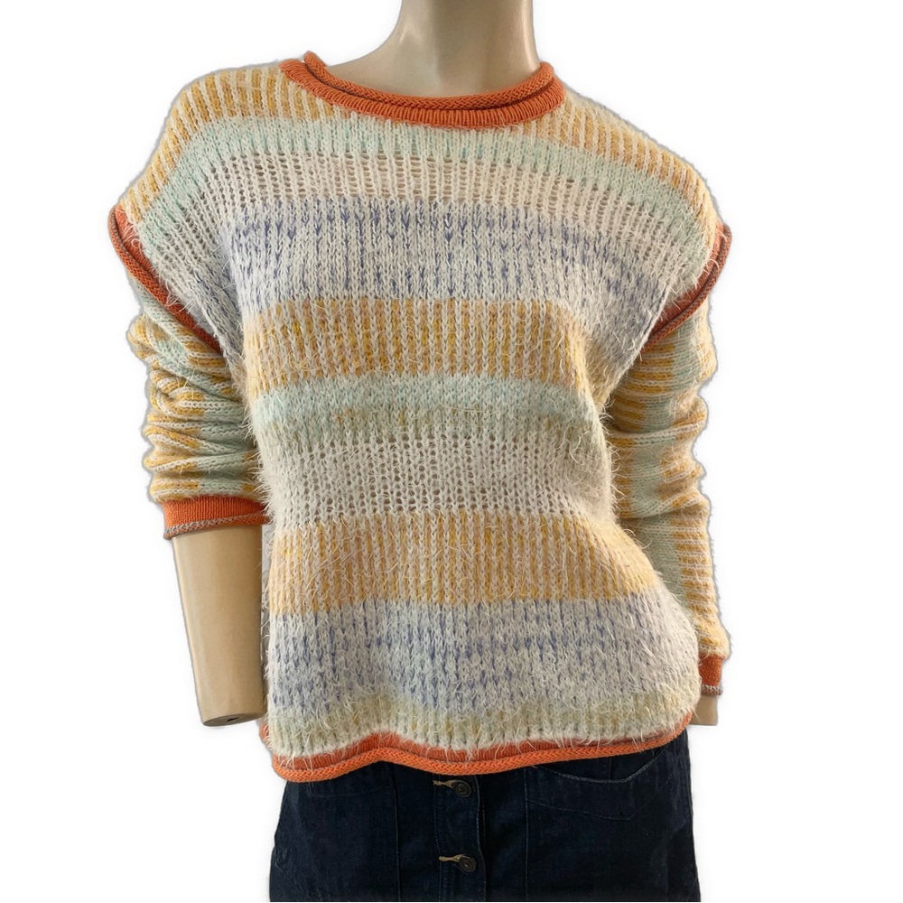 Urban Outfitters-  Multicolor Striped Fuzzy Sweater- M